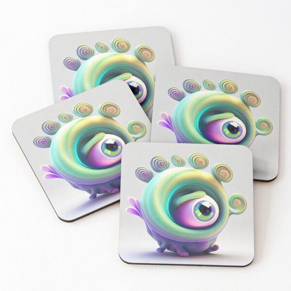 Item preview, Whimsical Spiral-Eyed Creature designed and sold by Sillytoe.