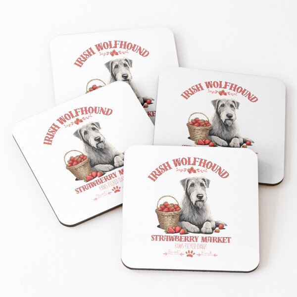 Item preview, Coquette Aesthetic Dog Strawberry market paws picked daily sweet and fresh irish wolfhound designed and sold by GoodyPaws.