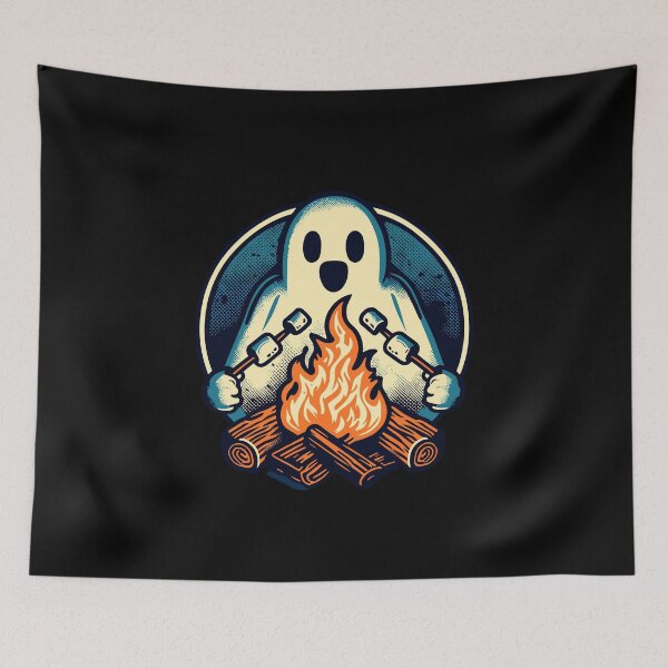 Item preview, Ghost at Campfire Funny Halloween Party Design designed and sold by LuminOrb.