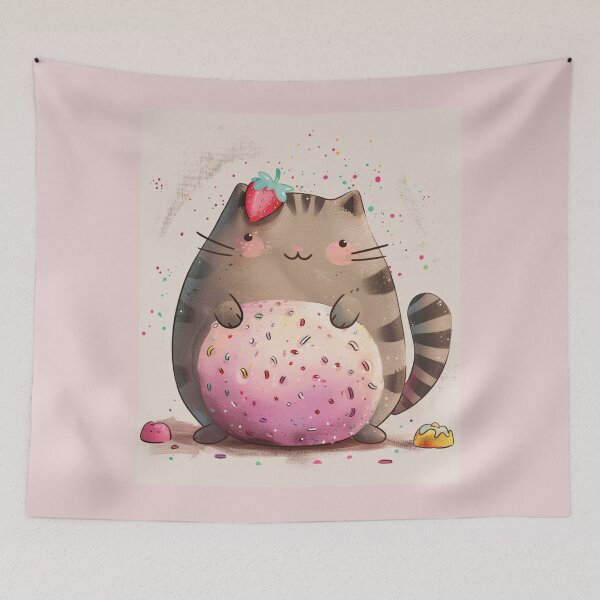 Item preview, cute kitty with sprinkles designed and sold by ParadoxRealm.