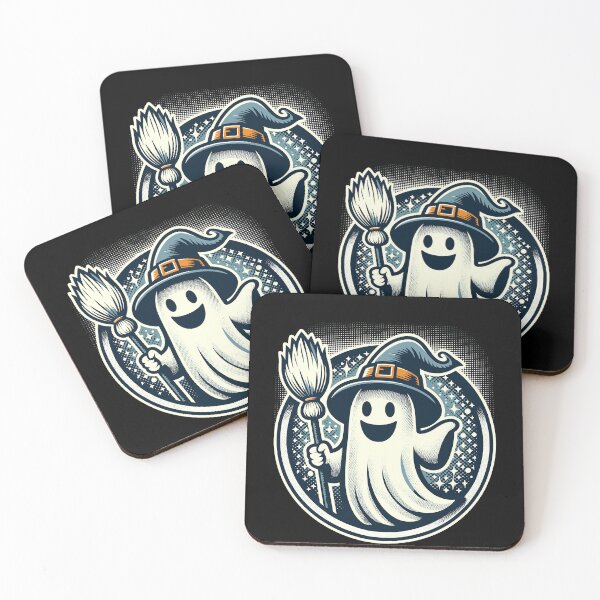Item preview, Funny Witch Ghost Witches Broom Vintage Art Style designed and sold by LuminOrb.