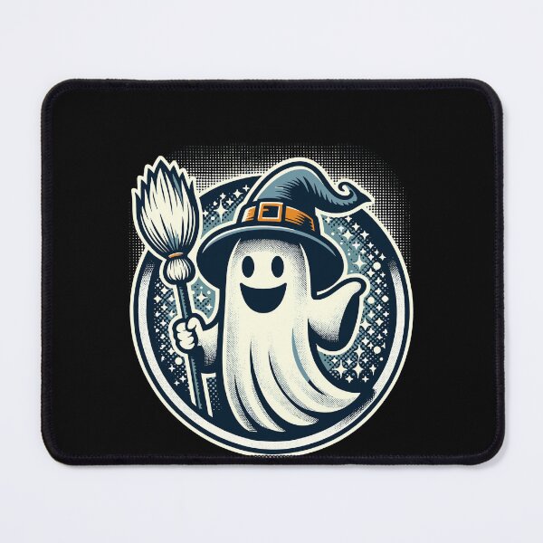 Item preview, Funny Witch Ghost Witches Broom Vintage Art Style designed and sold by LuminOrb.