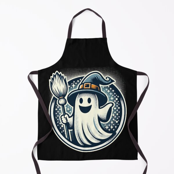 Item preview, Funny Witch Ghost Witches Broom Vintage Art Style designed and sold by LuminOrb.