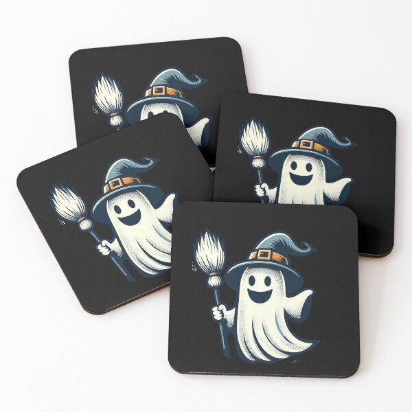 Item preview, Funny Witch Ghost Witches Broom Vintage Art Style designed and sold by LuminOrb.