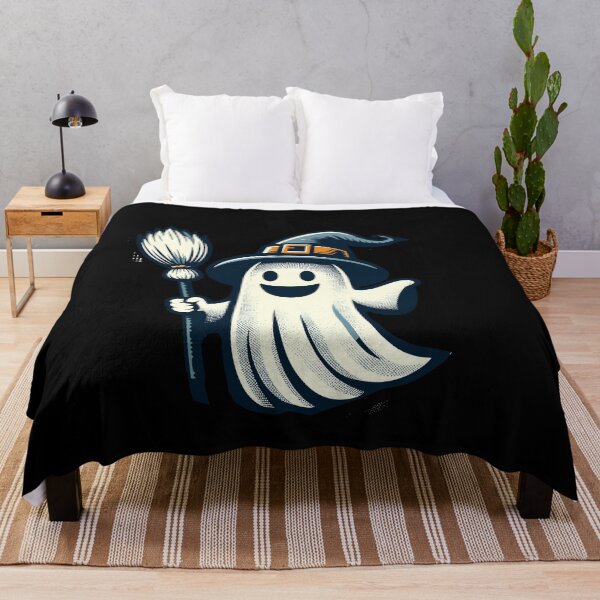 Item preview, Funny Witch Ghost Witches Broom Vintage Art Style designed and sold by LuminOrb.