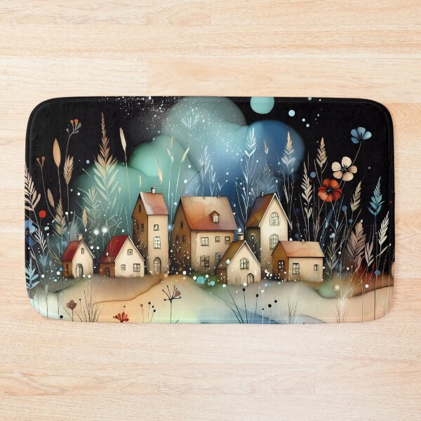 Item preview, Whimsical village design.  designed and sold by ShazellArt.