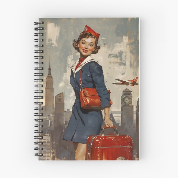 Item preview, Vintage Flight Attendant designed and sold by junkydotcom.