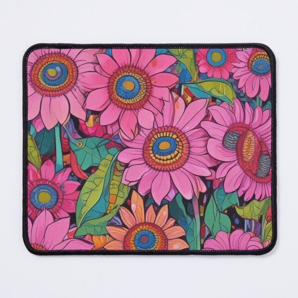 Item preview, Pink sunflowers designed and sold by GasconyPassion.