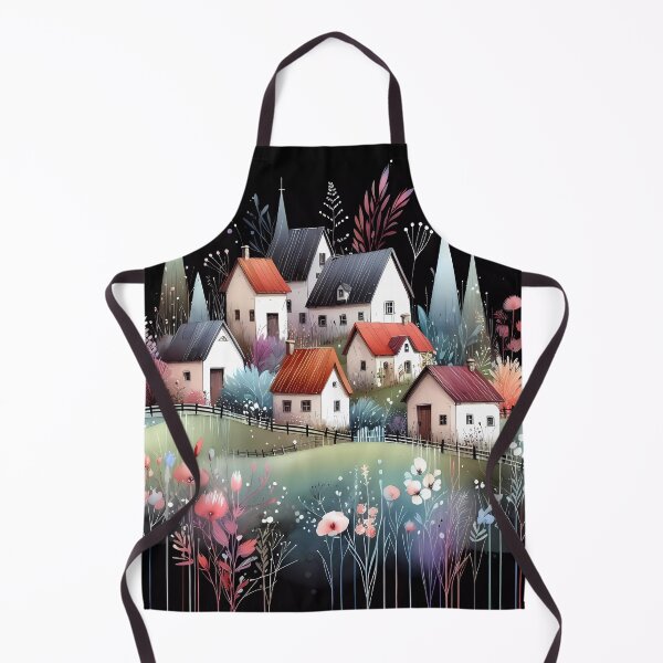 Item preview, Whimsical village design.  designed and sold by ShazellArt.