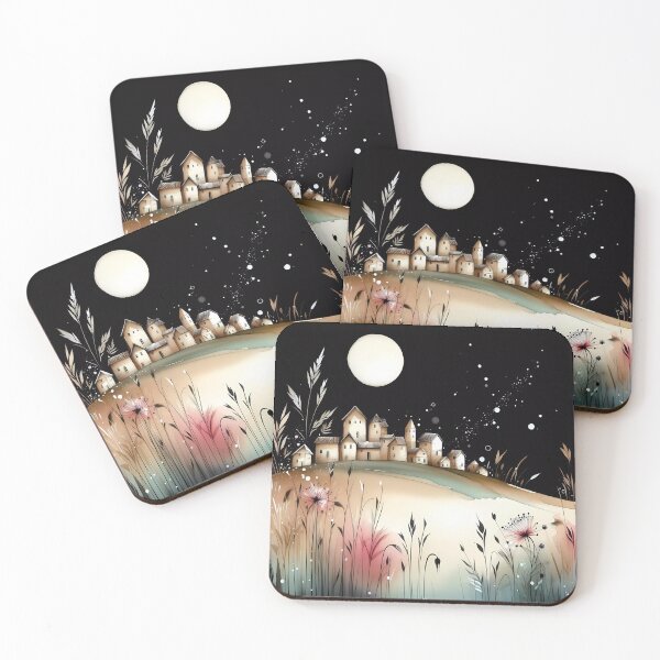 Item preview, Whimsical village design.  designed and sold by ShazellArt.