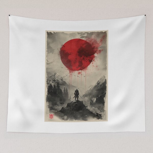 Item preview, Lone Warrior Under Red Sun designed and sold by KazyWeeb.