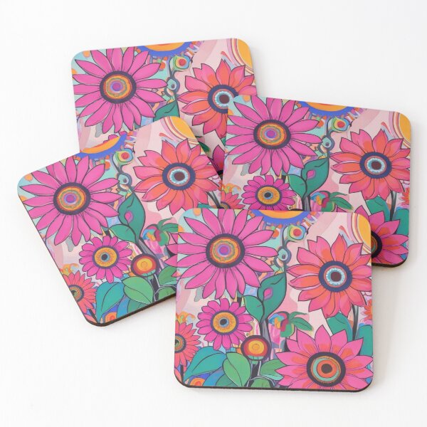 Item preview, Pink sunflowers designed and sold by GasconyPassion.