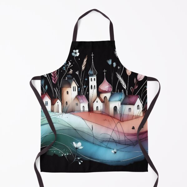 Item preview, Whimsical village design.  designed and sold by ShazellArt.