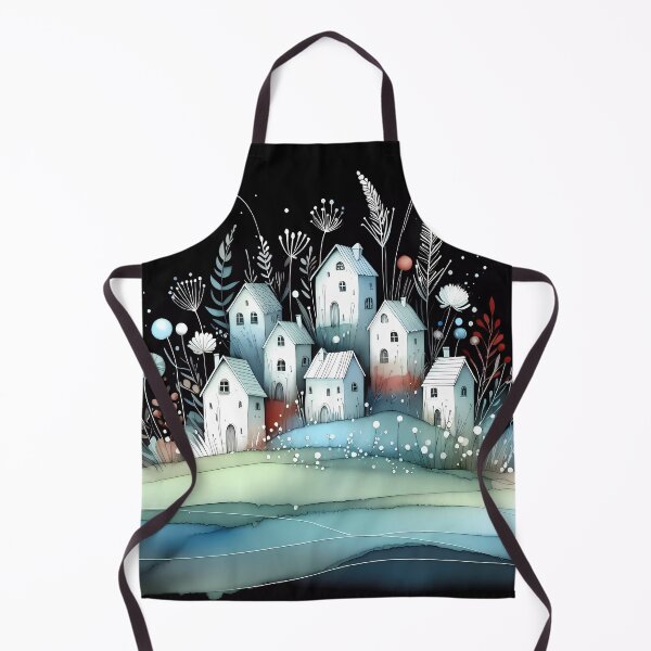 Item preview, Whimsical village design.  designed and sold by ShazellArt.
