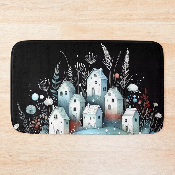 Item preview, Whimsical village design.  designed and sold by ShazellArt.