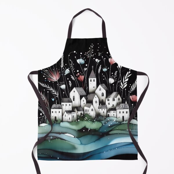 Item preview, Whimsical village design.  designed and sold by ShazellArt.