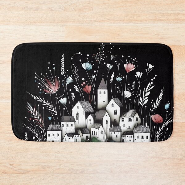 Item preview, Whimsical village design.  designed and sold by ShazellArt.