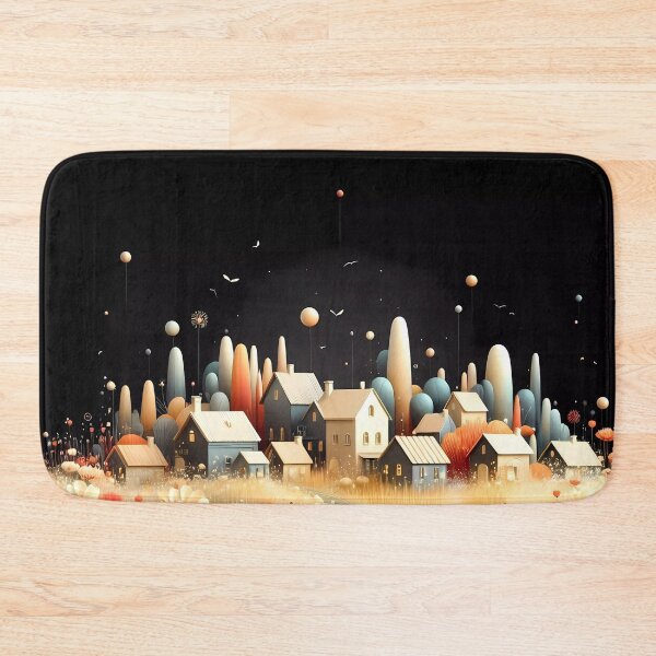 Item preview, Whimsical village design.  designed and sold by ShazellArt.