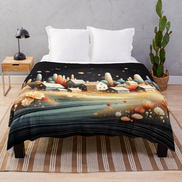 Item preview, Whimsical village design.  designed and sold by ShazellArt.