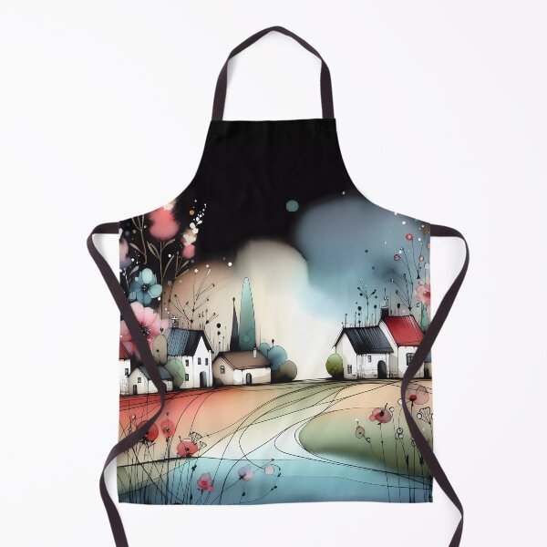 Item preview, Whimsical village design.  designed and sold by ShazellArt.