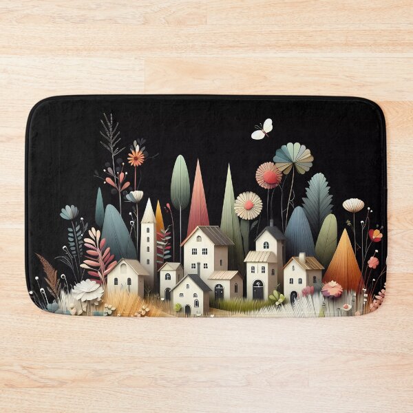 Item preview, Whimsical village design.  designed and sold by ShazellArt.