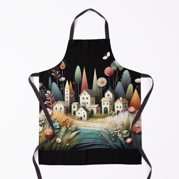Item preview, Whimsical village design.  designed and sold by ShazellArt.