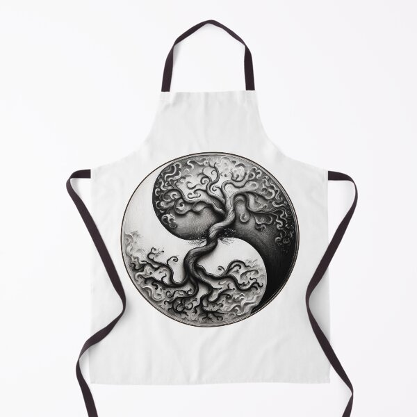 Item preview, Black And White Tree of Life Yin Yang designed and sold by Angry Swan Designs.