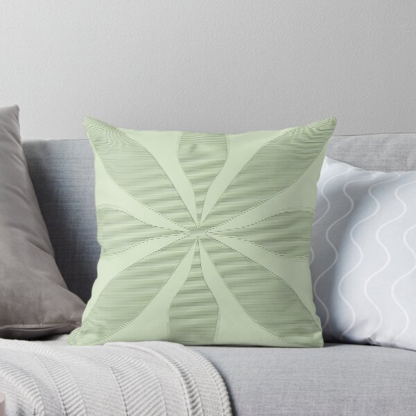Item preview, Pastel Green Striped Geometric Floral Pattern  designed and sold by Artistestella.