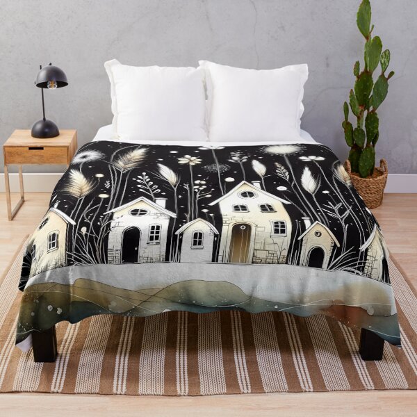 Item preview, Whimsical village design.  designed and sold by ShazellArt.
