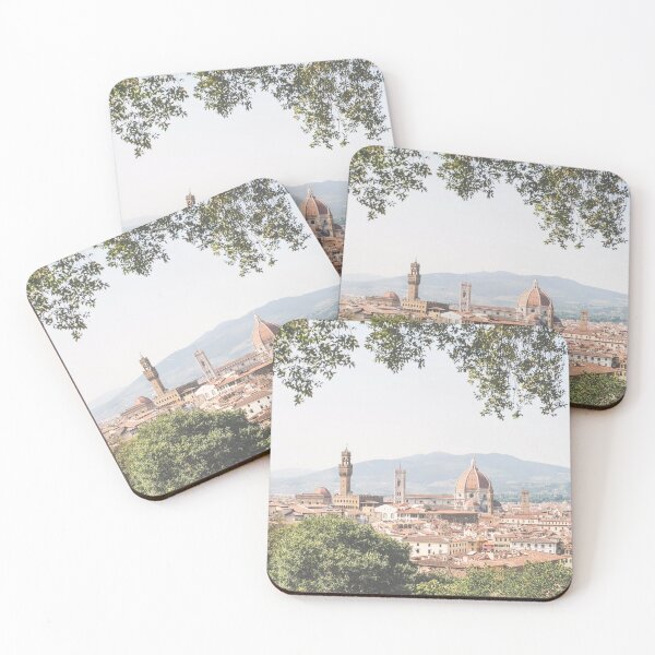 Item preview, Florence, Italy I Panoramic view skyline of Florence Tuscany from Villa Bardini, Piazza Michelangelo with the Duomo Santa Maria cathedral and its summer pastel aesthetic to experience la dolce vita designed and sold by Julie Travel Photography.