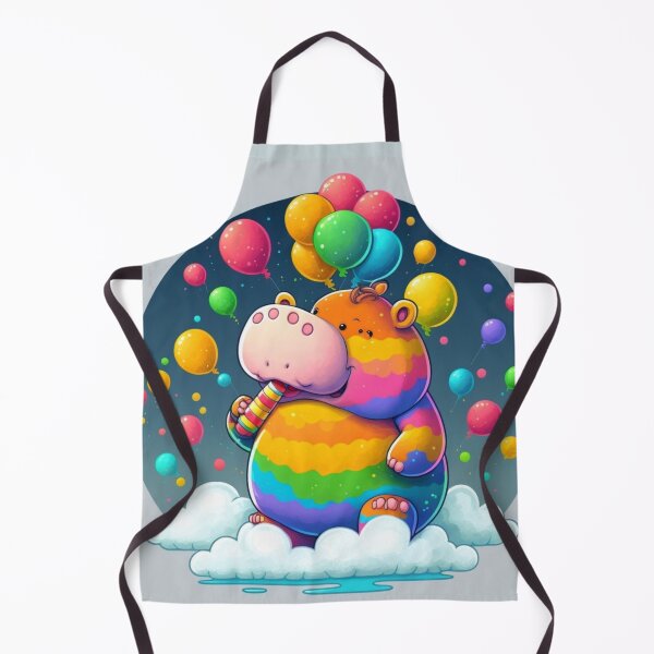 Artikelvorschau, Hippos Regenbogen-Ballonparty entworfen und verkauft von Sillytoe.