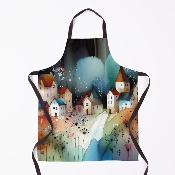 Item preview, Whimsical village design.  designed and sold by ShazellArt.