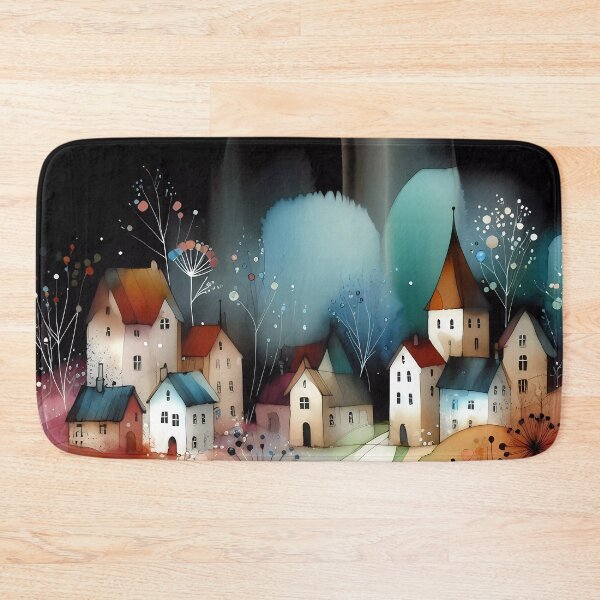 Item preview, Whimsical village design.  designed and sold by ShazellArt.
