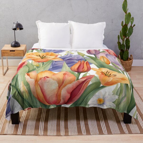Aperçu de l'œuvre Fleur aquarelle colorée créée et vendue par susshop214.