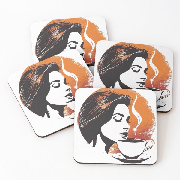 Item preview, Woman and Coffee designed and sold by KazyWeeb.