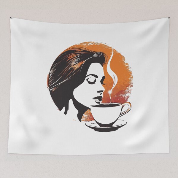 Item preview, Woman and Coffee designed and sold by KazyWeeb.