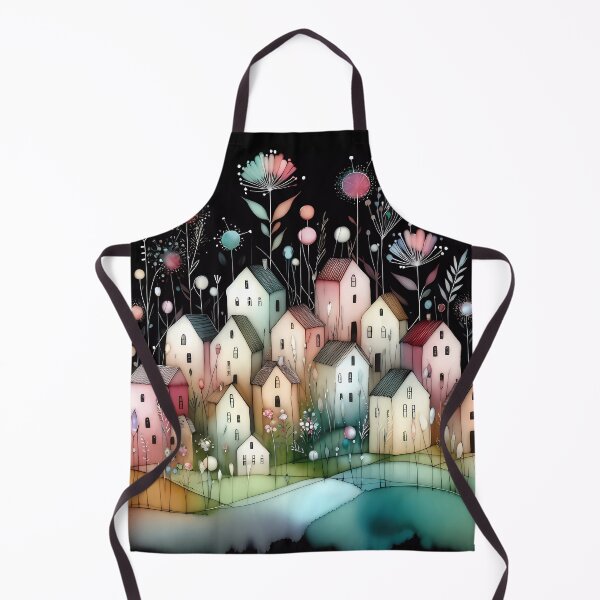 Item preview, Whimsical village design.  designed and sold by ShazellArt.