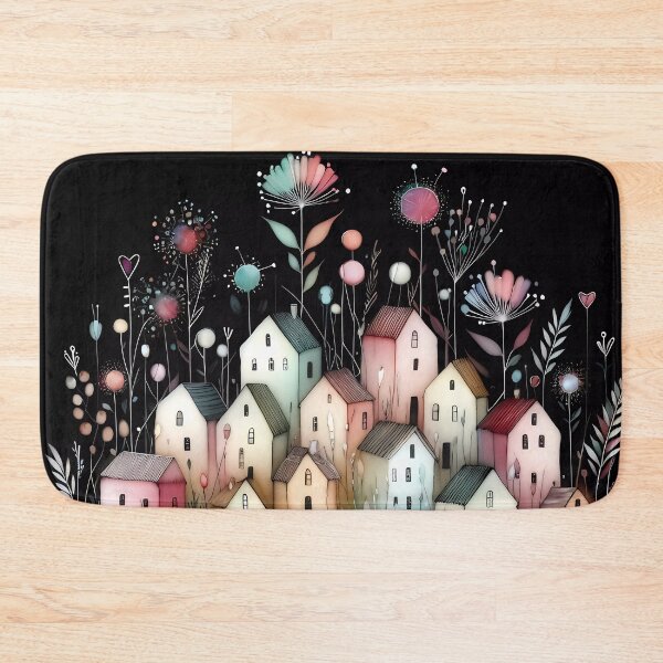 Item preview, Whimsical village design.  designed and sold by ShazellArt.