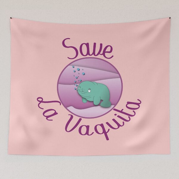 Item preview, Happy Vaquita Day on July 18 with text and background in pink gradient tones designed and sold by Martapp.