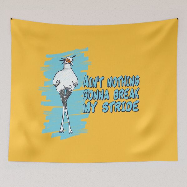 Item preview, Nothing gonna break my stride Secretary Bird designed and sold by Scrabbly Doodles.