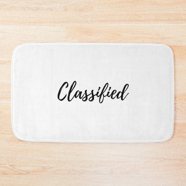 Item preview, Classified Bathroom Humor Bathmat - Political Satire Decor designed and sold by Candlewood Museum & Gift Shoppe.