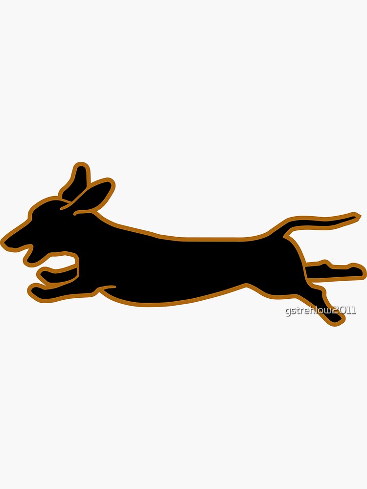 "Wiener Dog Dachshund Silhouette" Sticker by gstrehlow2011 | Redbubble