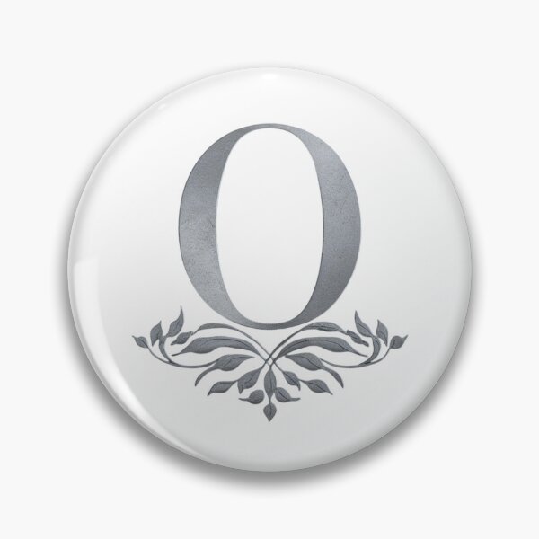 Item preview, Luxury Floral Monogram O: Elegant Grey and Silver Typography designed and sold by Fil4.