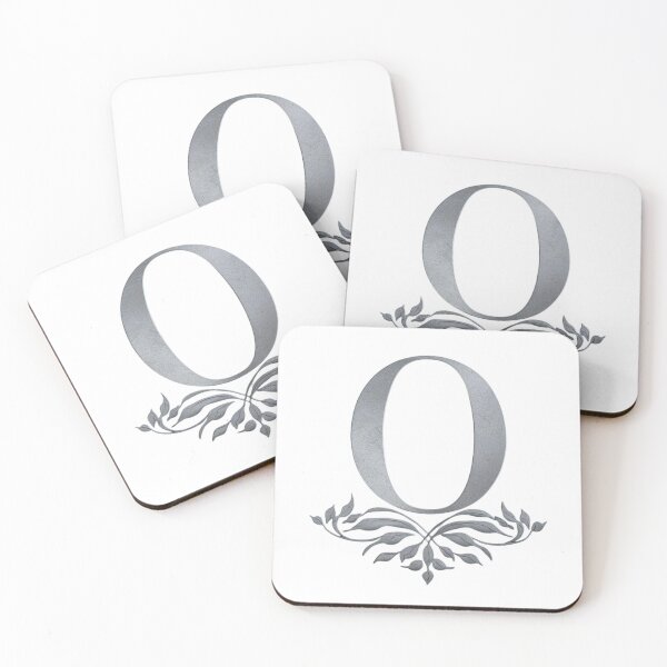 Item preview, Luxury Floral Monogram O: Elegant Grey and Silver Typography designed and sold by Fil4.