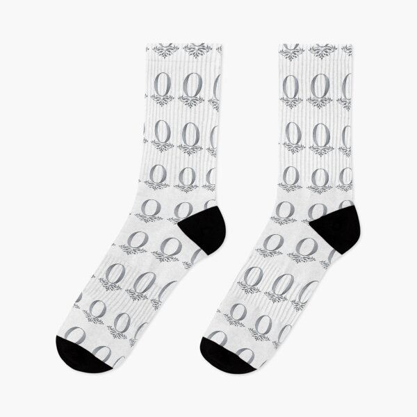 Item preview, Luxury Floral Monogram O: Elegant Grey and Silver Typography designed and sold by Fil4.
