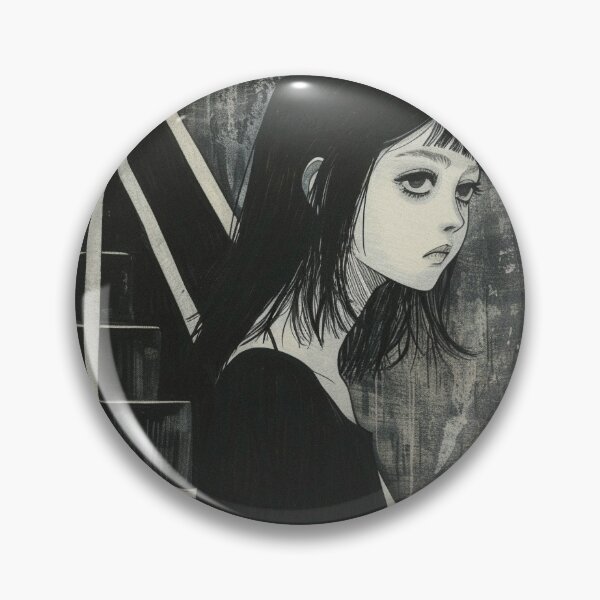 Item preview, solitude girl – melancholic black and white manga anime girl designed and sold by ForsakenFrames.