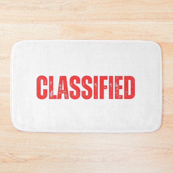 Item preview, Classified Bathroom Humor Bathmat - Political Satire Decor designed and sold by Candlewood Museum & Gift Shoppe.