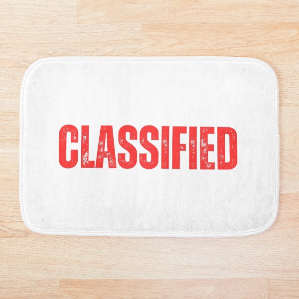 Item preview, Classified Bathroom Humor Bathmat - Political Satire Decor designed and sold by Candlewood Museum & Gift Shoppe.
