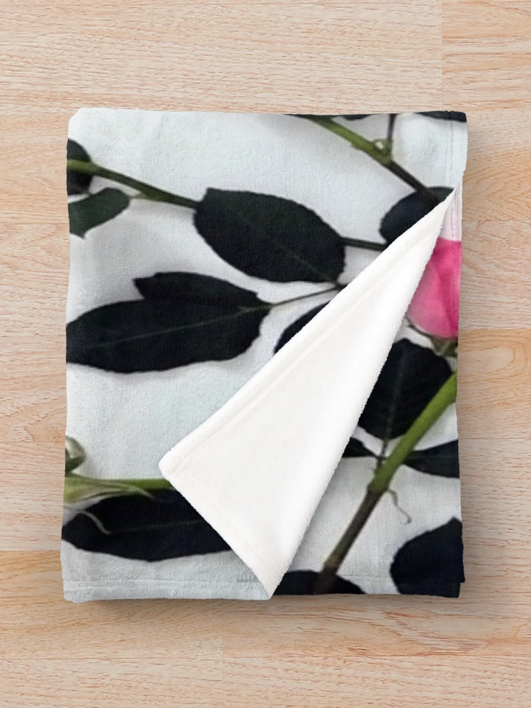 Thumbnail 3 of 6, Throw Blanket, Pink Roses designed and sold by ROPATROKOLA.