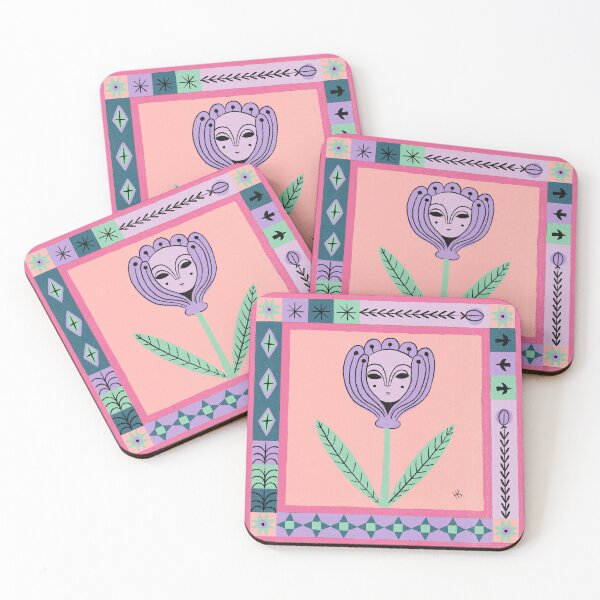 Item preview, “Lukrécia” Floral Folk Illustration designed and sold by HennyKasa.